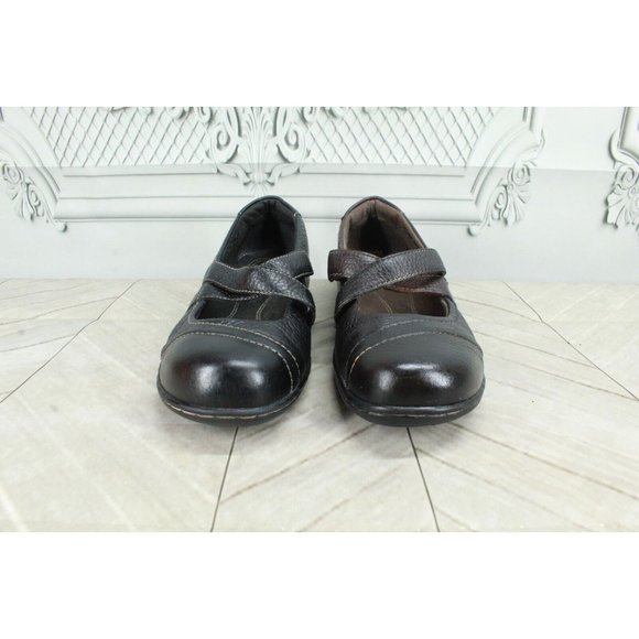 Clarks Bendable Black Leather Slip On Mary Jane Comfort Shoes Size 7 M - Picture 4 of 8